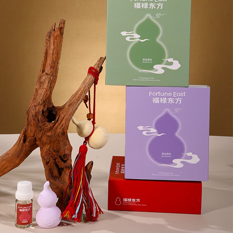 【中國直郵】 HSPM 東方福祿香掛 香薰石膏掛件 車載香掛 空氣清新 伴手禮 福祿香掛 浮光竹影 1個 9