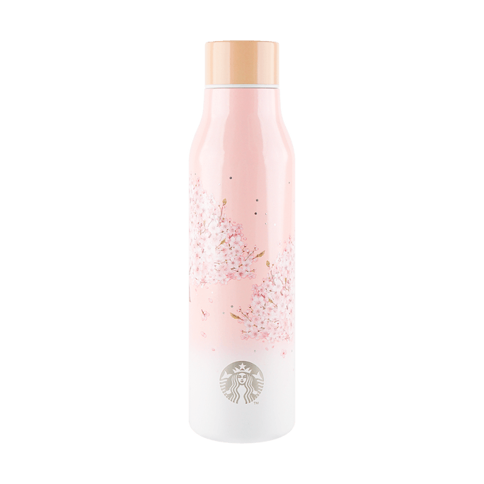 Cherry Blossom Sakura Water Bottle for Cold Drinks 384ml