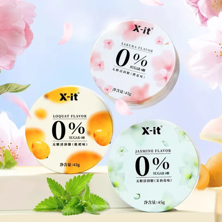 X-it Sugar-Free Refreshing Candy Sakura Flavor 45g 3