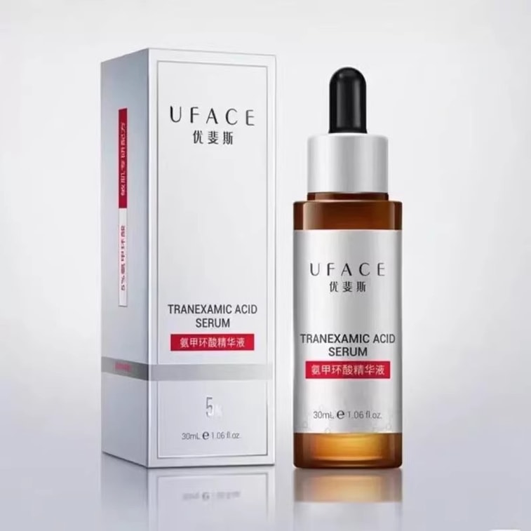 [중국 직배송] UFISE 트라넥사믹산 다크 스팟 페이딩 에센스 5% 고농축 버전 30ml, 트라넥사믹산 에센스 4ml 무첨가, 강력한 붉은 기 감소 및 피부 미백 [피부과 전문의 추천] [의료 미용 시술 후 사용 가능] 4