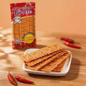 Dried Squid Snack,Sweet&Spicy Flavor, 0.63 oz【Thailand Trendy】【Packaging May Vary】
