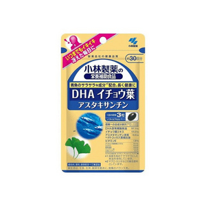 【日本直郵】 日本 KOBAYASHI 小林製藥 DHA+銀杏葉+蝦紅素 90粒 營養補充食品 有助於腦部健康血液順暢及抗氧化