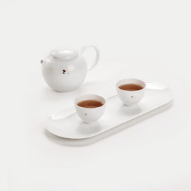 First Rhyme Gilded Tea Set Gift Package 1 Teapot 2 Cups 1 Tray 1 Gift Bag