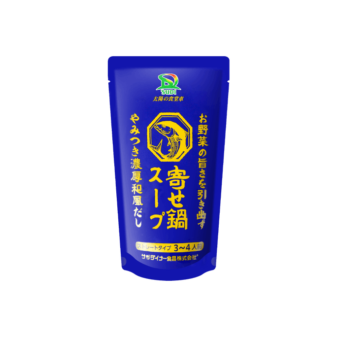 日本SUNDINER 什錦火鍋湯料包 濃鬱日式風味湯底 3-4人份 600g