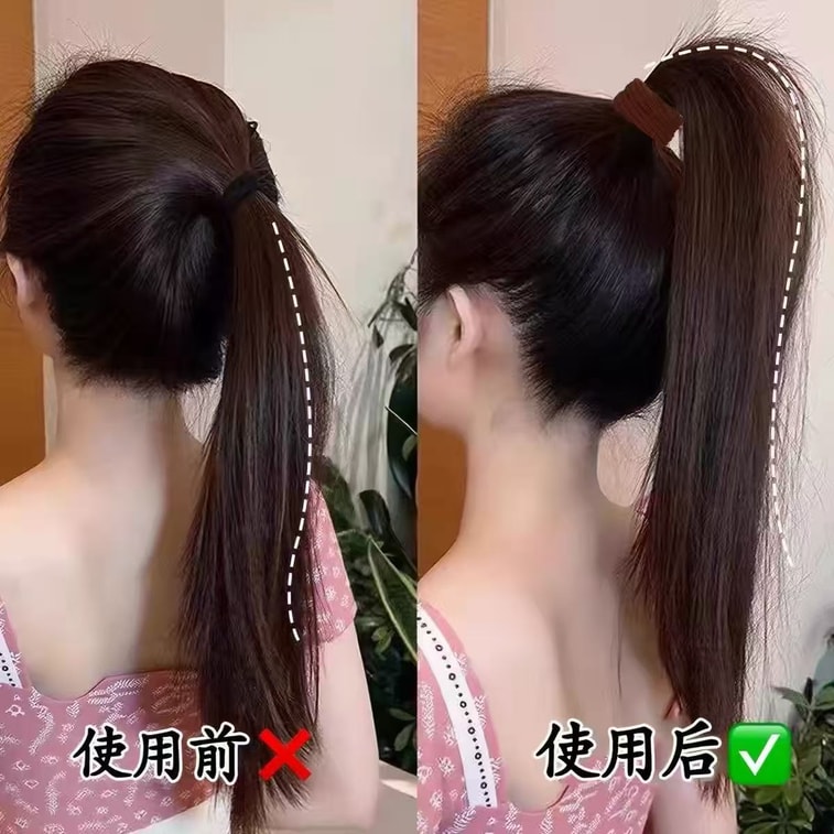 High Ponytail Hair Ties High-Elastic New Hair Bands【Celebrity-Inspired Style】Durable Elastic Hair Ties for Ponytails & Sports Hair Styling #Milk Coffee Ribbed Style 10 Pieces 4