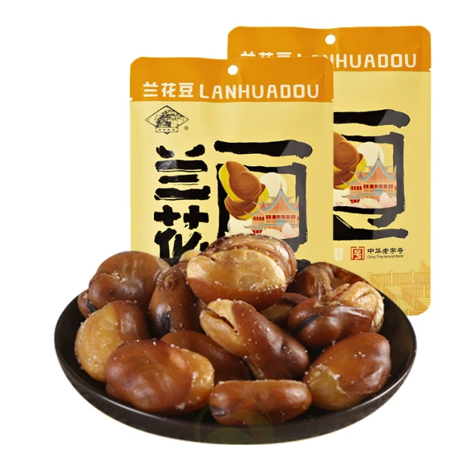 [중국 직송] 노성황묘 맛있는 난초콩, 옛 상하이 특산 누에콩 스낵(200g x 1봉지)