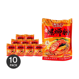 【실용적인 팩】 뤄쓰펀 달팽이 쌀국수, 새콤달콤한 맛, 10개입* 300g