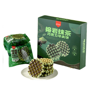 Matcha chocolate-flavored waffles, nutritious breakfast, casual snacks, pastry heart, afternoon tea snacks, 268g