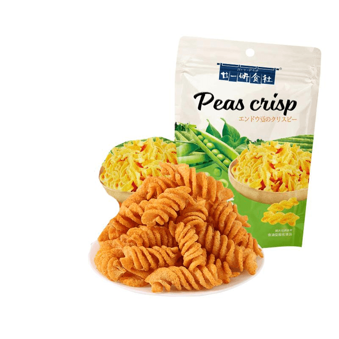 【中国直邮】 廿一研食社 豌豆花椒味脆膨化零食品8090怀旧休闲小吃解馋网红薯片138g*1袋