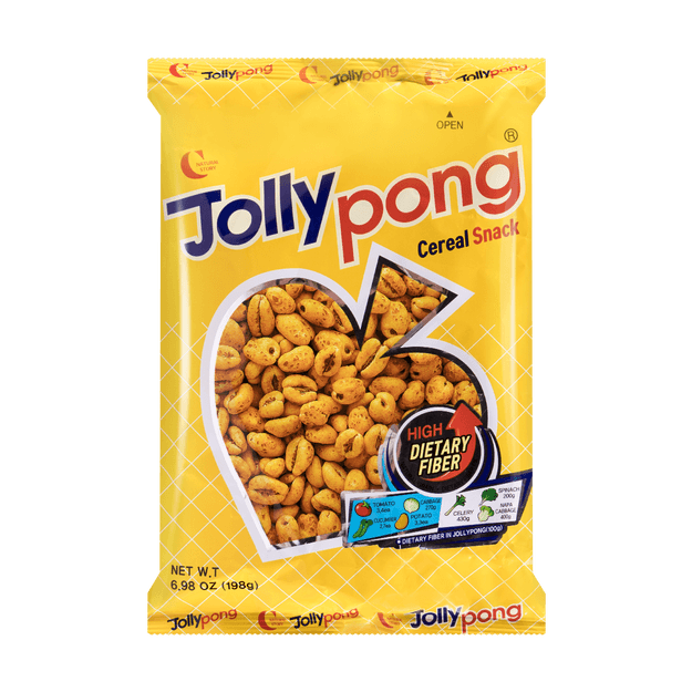 CROWN Puffed Wheat Snack Jolly Pong 198g