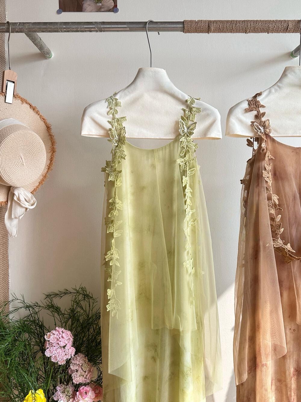 【加拿大直郵】 加拿大 SCENARIO 花園微光輕透長裙 S-M碼 綠色 淺綠色 S