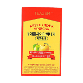 Apple& Pear Cider Vinegar  Drink Mix with Postbiotics, 10 Packets 1.76 oz【Low Calorie】【TWICE Jihyo Pick】