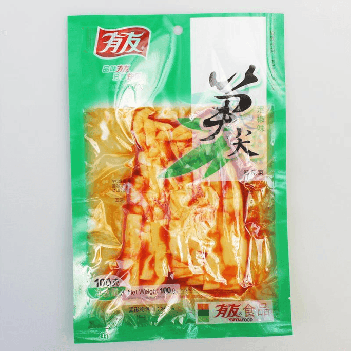 Friends Bamboo Shoot Tips, Bamboo Shoots, Wild Mountain Pepper Bamboo Shoot Tips For Cooking,Red Oil Flavor 100g * 1 Bag