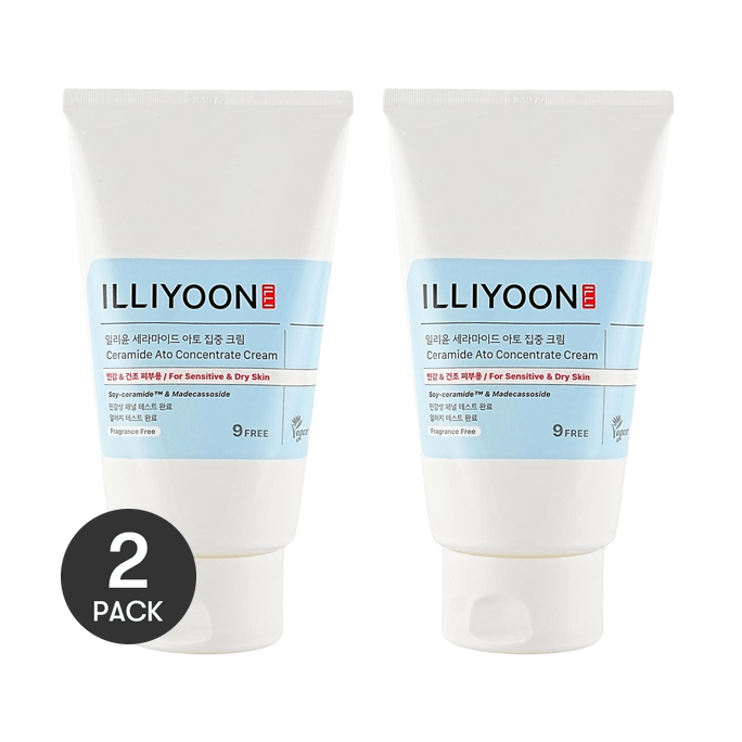 韩国ILLIYOON一理润 神经酰胺原液浓缩面霜 230ml*2 深层持久保湿舒缓 面部&全身 修复屏障 修红止痒 敏感肌【超值装】