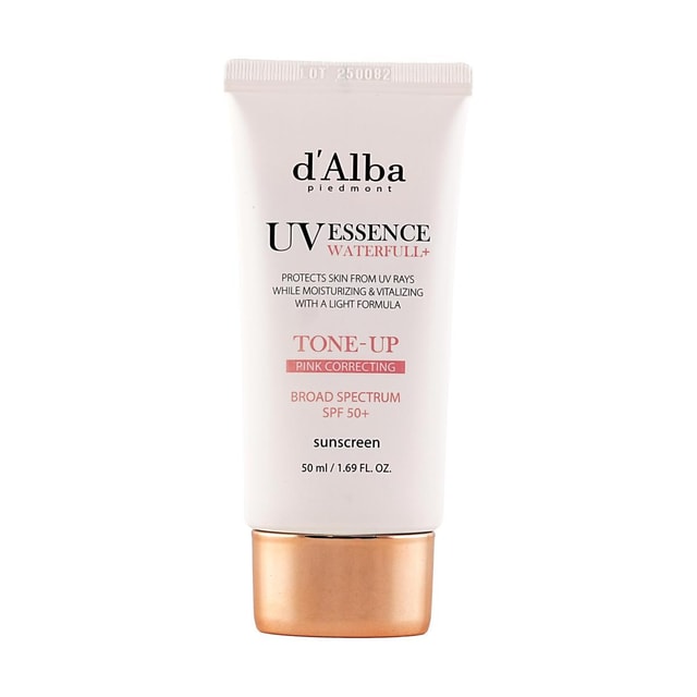 d'Alba UV Essence Waterfull+ Sunscreen, Pink Tone-Up Sun Cream