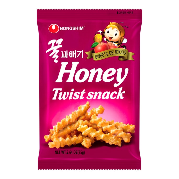 Korean Honey Flavored Twist Snacks  2.64 oz