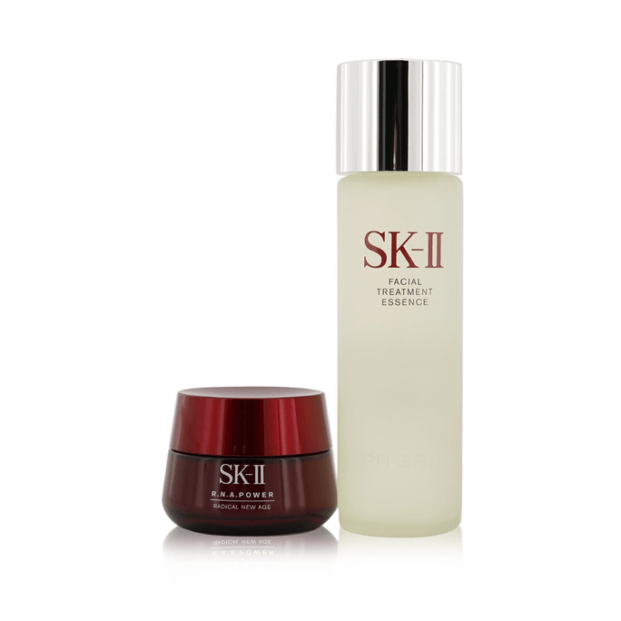 [香港直邮] 日本 SK-II SK2 抗衰老美丽精华套装:大红瓶面霜 80ml + 神仙水 230ml  2件套