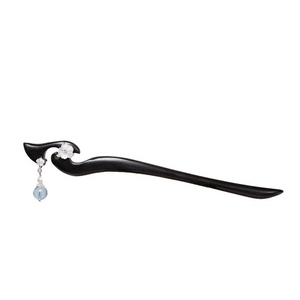 New Chinese Ebony Hairpin, Hair Styling Accessory, Phoenix Aquamarine, 1pc