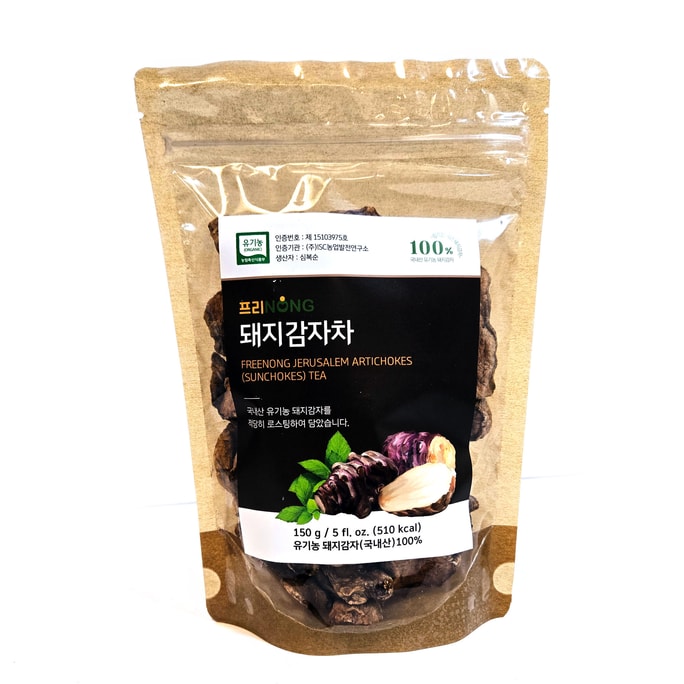  韩国 福瑞农 100% 天然  有机 菊芋茶 草本 排毒 抗氧化 饮品 促进 消化 超级 食物 健康 茶 无 咖啡因 150g
