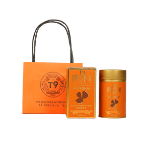 【中国直邮】 T9 小传奇【陈皮普洱茶】熟柑普调味茶热泡散茶盒装罐装送礼茶叶 50g装