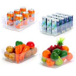 ROSELIFE 野菜と果物の仕分けキッチン冷蔵庫収納ボックス 12.6インチ x 8.6インチ x 3.5インチ