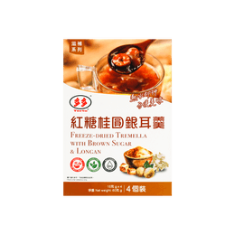 香港多多 冻干红糖桂圆银耳羹 养生汤粥 60g【60秒即冲即食】