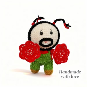 手工鉤織 秧歌如花 醜萌玩偶擺飾 1個裝