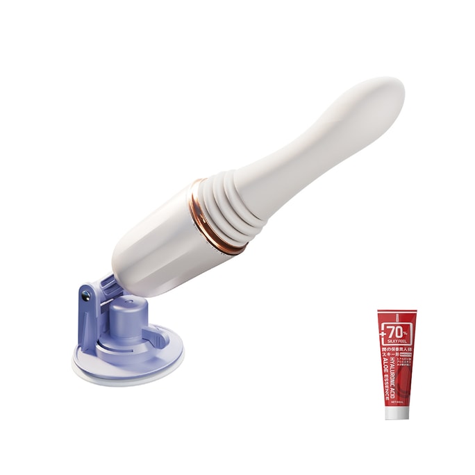 [발렌타인데이 선물: 초강력 윤활제] YEAIN 나이트 체리 블로섬 딥 씨 엔진 완전 자동 텔레스코픽 섹스 토이 (여성 및 성인용, 오르가즘 증진), 화이트, 1개