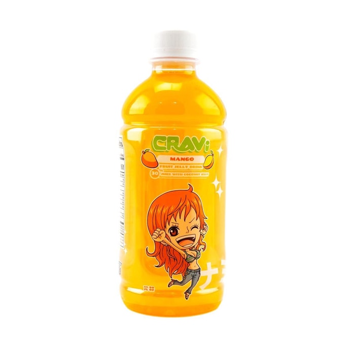 One Piece Nami ,Jelly Fruits Drink Mango with Coconut Jelly, 11.8 fl oz