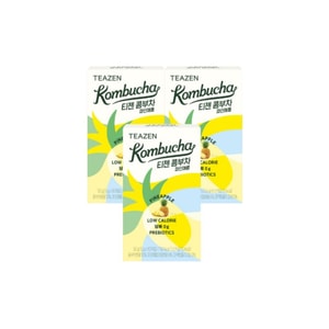 【韩国直邮】 韩国 Teazen 康普茶低卡0糖发酵饮品 菠萝味 10条3盒