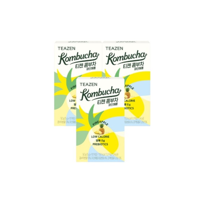 Low-Calorie Sugar-Free Fermented Drink Pineapple Flavor 10sticks3Box