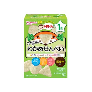 【일본 직배송】 일본 와코도 유아용 이유식 고칼슘 고철분 DHA 다시마 쌀과자 12개월 이상