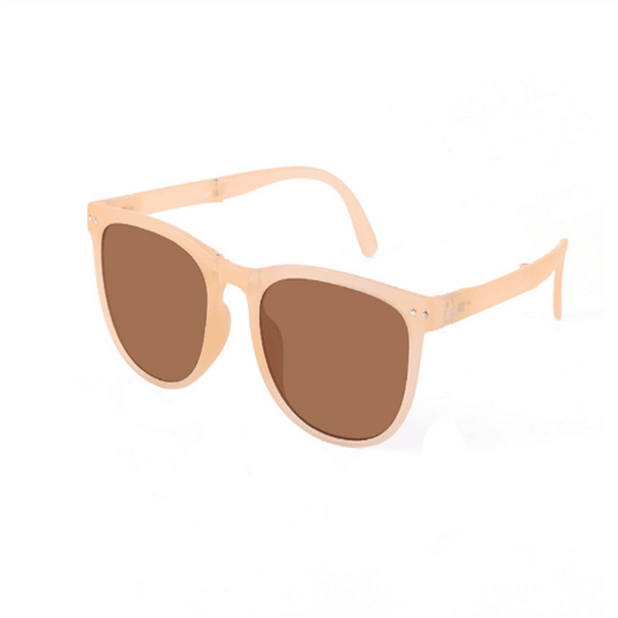 Focus 2022 new folding sunglasses women's summer sun protection polarized uv sunglasses light tan