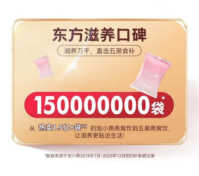 【中国直邮】 泡小燕 五黑冻干燕窝银耳饮羹灵芝黑芝麻黑桑葚黑枸杞黑松露燕窝饮 15g*6包