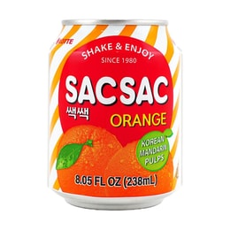韩国LOTTE乐天 SAC SAC 粒粒VC橙汁饮料 238ml