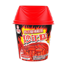 叮食记 韩式爆辣鱿鱼炒年糕 杯装 170.5g【极限辣度挑战味蕾】