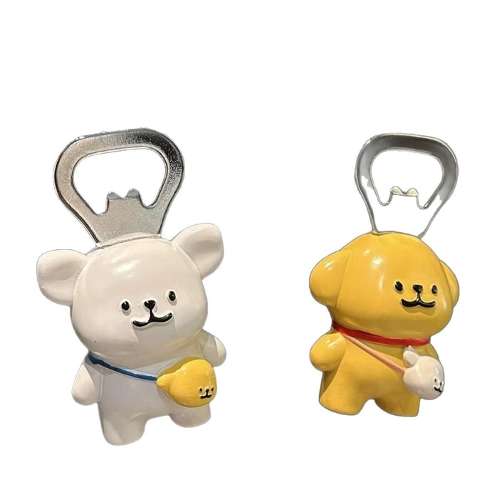 Line Art Dog Bottle Opener fridge magnet beer bottle opener - 2-Pack - 1 Set