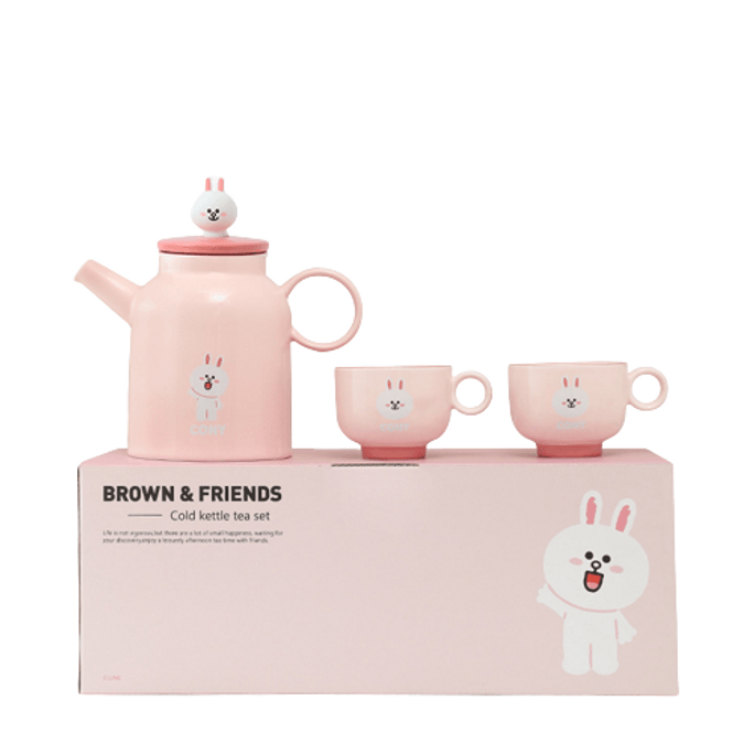 Ceramic Teapot Tea Set-One Pot Two Cups -Cony