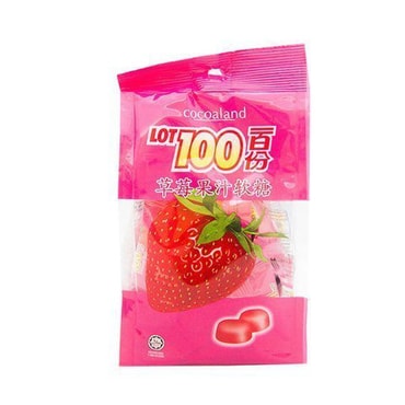 【马来西亚直邮】马来西亚 COCOALAND LOT100一百份草莓果汁软糖150g