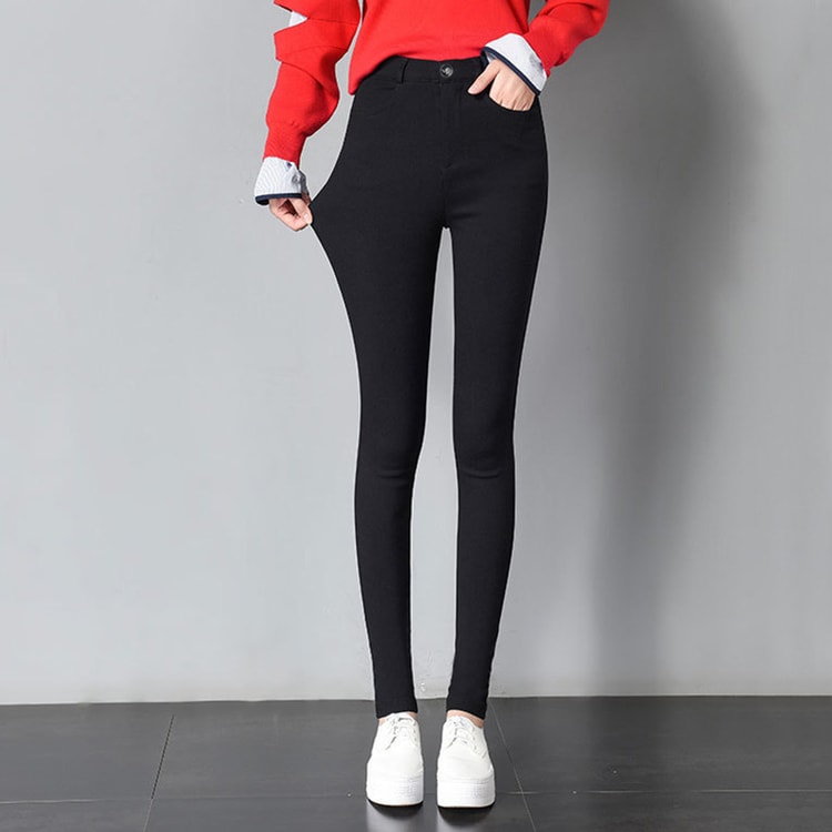 Plus velvet thickening waist waist zipper Barbie leggings yoga pants -  Yamibuy.com