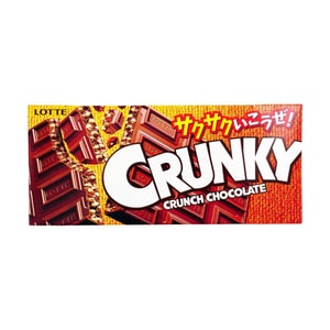 日本LOTTE乐天 Crunky脆香米夹心巧克力 45g【酥脆口感】【浓郁奶香】