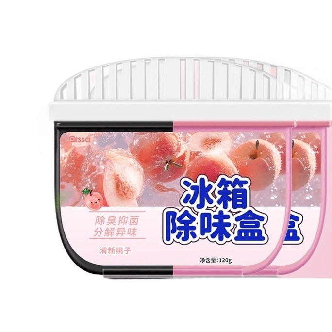 【中国直邮】 Pissa 清洁除臭清新去除异味除味剂活性炭甜蜜白桃120g*2盒