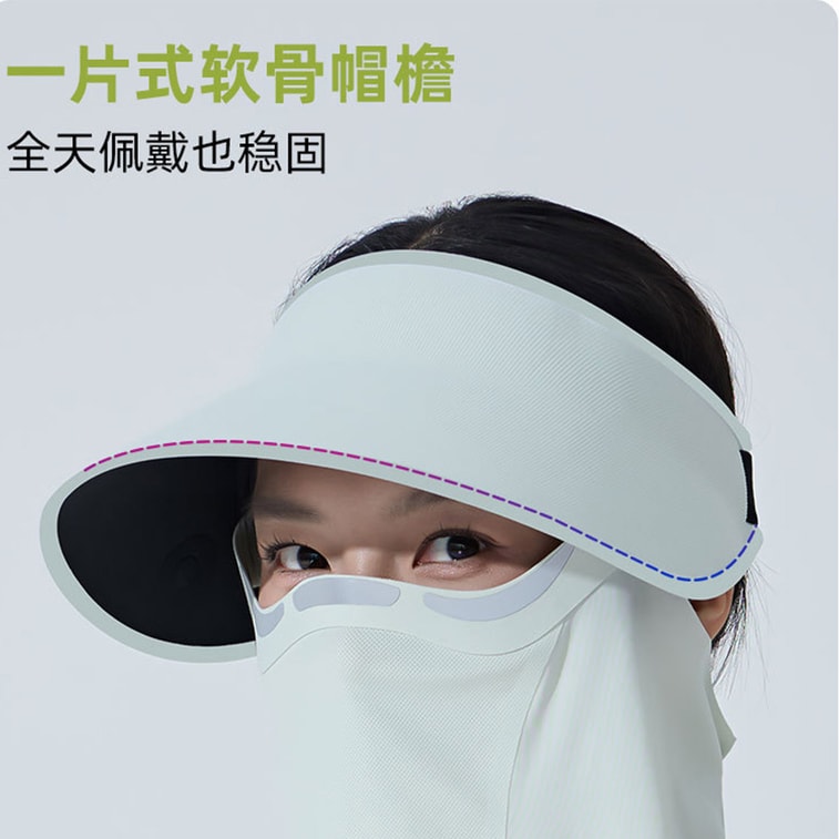 【中国直邮】 HSPM 夏季冰丝防晒磁吸面罩 防晒防紫外线遮阳帽 带面纱空顶太阳帽 灰色 F 1 顶 8