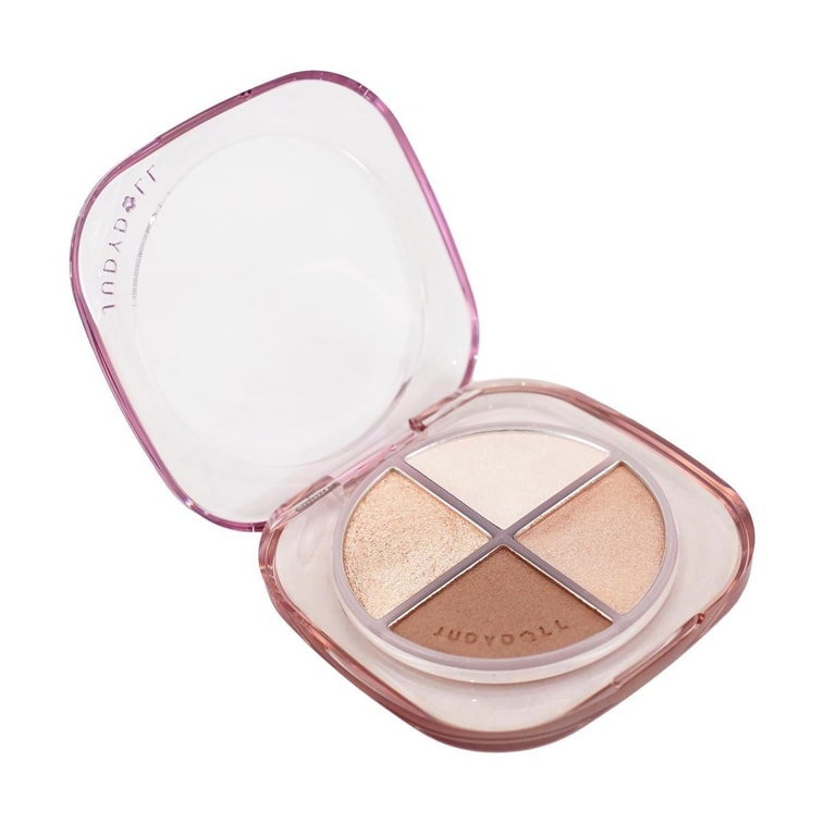 Glazed 4-Colors Eyeshadow Palette, 0.23 oz. #06 - Shimmer Topper & Highlight | Soft Nude Browns 5