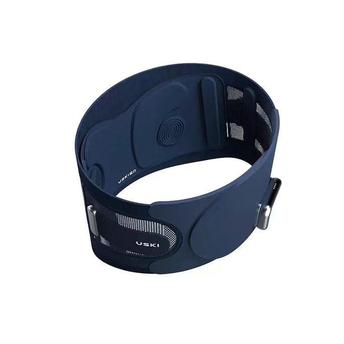 【中国直邮】凉介  腰部按摩器按摩腰带震动加热敷腰疼护腰按摩仪 子夜靛蓝