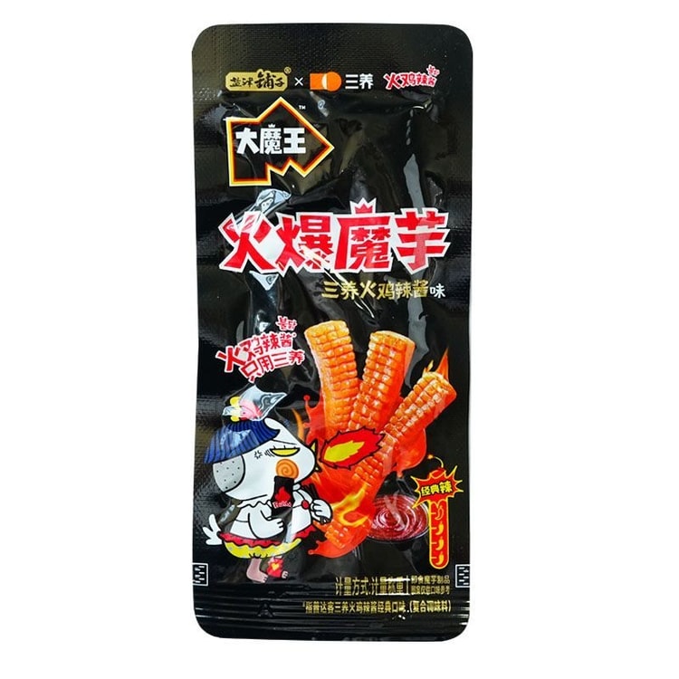 44极品帝王三棱 中国直邮】 盐津铺子大魔王火爆魔芋经典三养火鸡面酱味15g/5包休闲食品