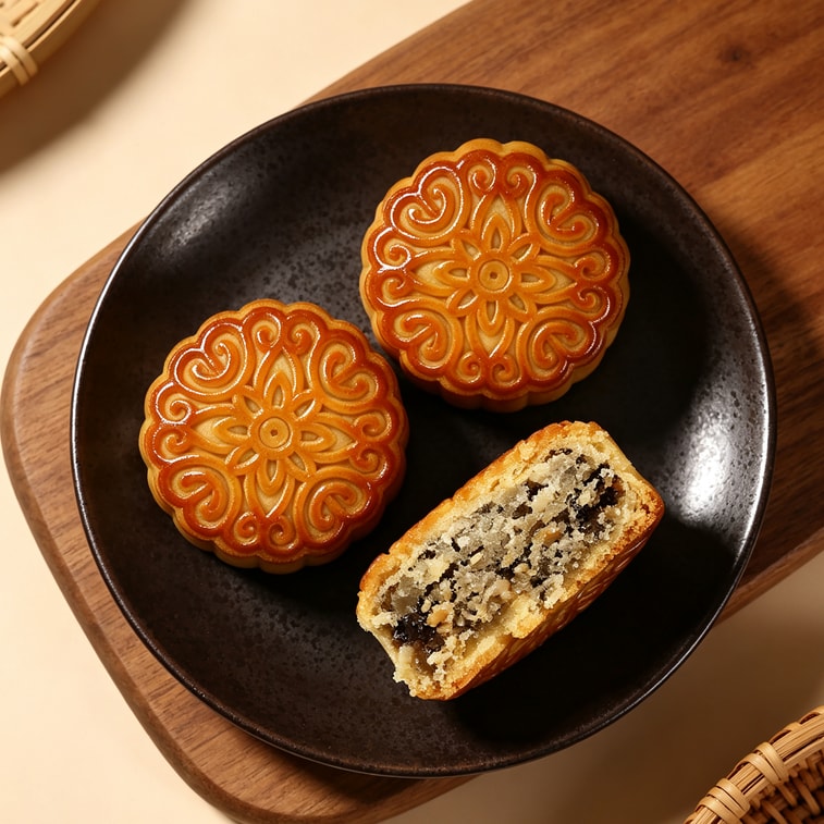 Five-nut filling mooncake 80g [The taste of childhood] [Genuine materials] 3