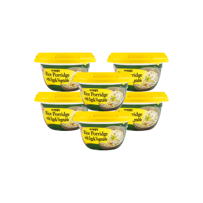 【Value Pack】Rice Porridge with Egg & Vegetables 6 Bowls* 10.05oz