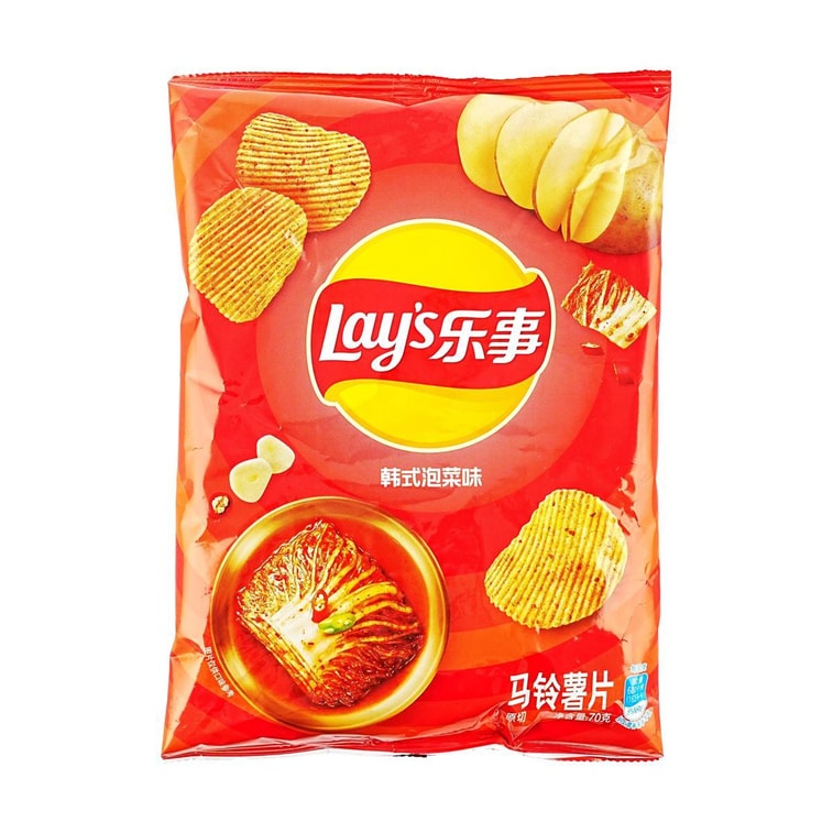 大陆版LAY'S乐事 薯片 韩式泡菜味+辣条味+番茄味+清新芥香味+辛辣味 5包 370g【5种口味组合装】 9