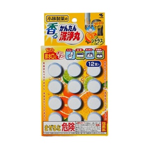 日本KOBAYASHI小林制药 多功能强力下水道管道清洗丸 柑橘香 12枚入 管道疏通